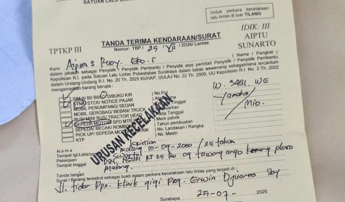 Pungli Barang Bukti Kecelakaan